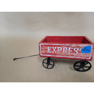 Red Wooden Express Wagon, vintage